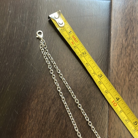 Double strand aqua beaded/silver tone beads necklace - Picture 6 of 7